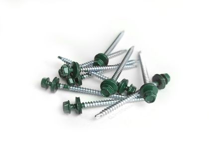 Саморезы 70 мм RAL 6005 зелёный мох