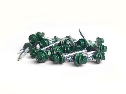 Кровельные саморезы 35 мм RAL 6005 зелёный мох
