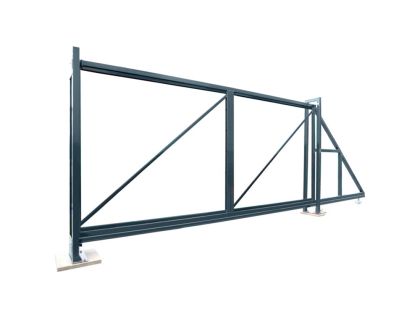 Ворота откатные Colority Zinc RAL 7024 мокрый асфальт