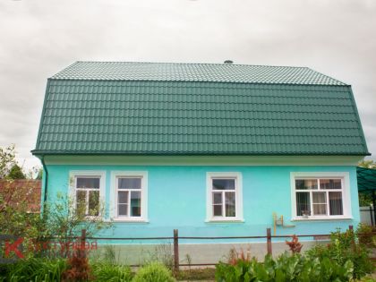 Мансардная кровля цвета зелёный мох RAL 6005