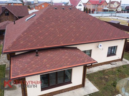 Мягкая кровля Руфлекс, форма Руна, цвет Терракота