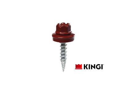 Саморез Kingi 4.8х32 RAL 3005 красное вино