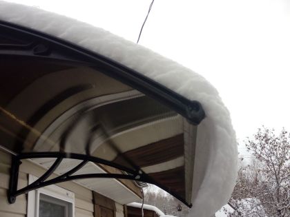 козырёк кровент под снегом