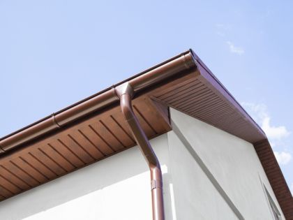 Софит металлический центральная перфорация 0,45 Safari Brown (раб.b=325мм)