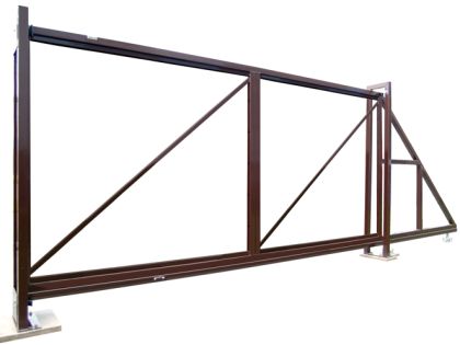 Ворота откатные Эконом (без заполнения) 2,0х5,0м RAL 8017 (шоколад)
