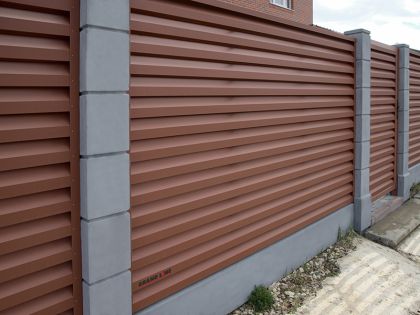 Забор Жалюзи Milan RAL 8004 терракотовый