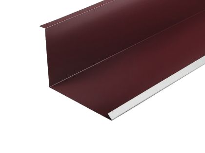 Планка примыкания нижняя 100х185, цвет красное вино RAL 3005