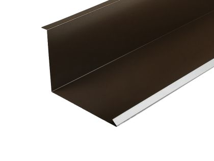 Планка примыкания нижняя 100х185, цвет тёмно-коричневый RR32
