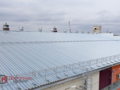 Крыша из профлиста H60R в цинке