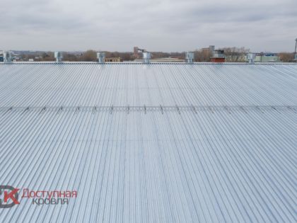 Крыша из профнастила Н 60 в цинке