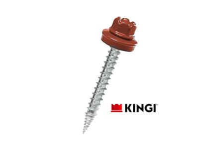 Саморезы KINGI 4,8х65 RAL 8004 терракотовый