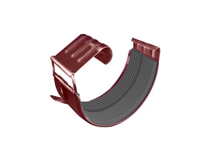 Соединитель желоба GL 125 мм RAL 3005 красное вино