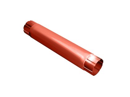 Труба круглая соединительная 90мм 1м RAL 8004 терракота