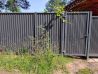 Модульный забор и калитка Эстет 7024 мокрый асфальт